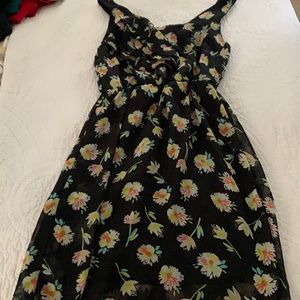 Black floral dress